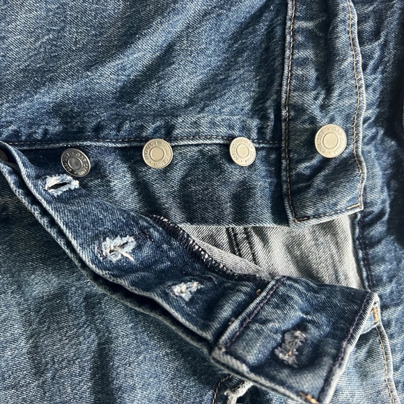 Gap 34. 18R 18 R cheeky mid short high rise stretch blue jean shorts womens - Picture 2 of 3